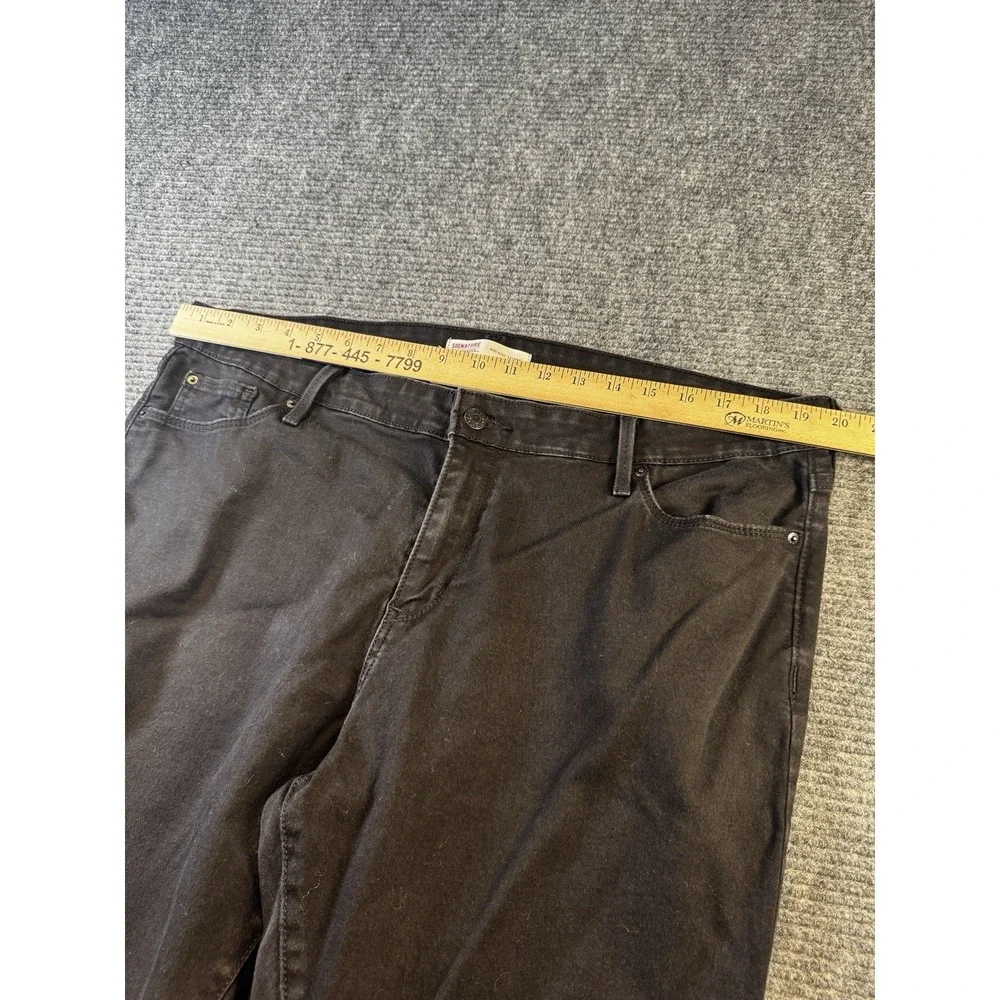 Levi‎ Strauss Signature Size 20W Mid-Rise Skinny Jeans Black